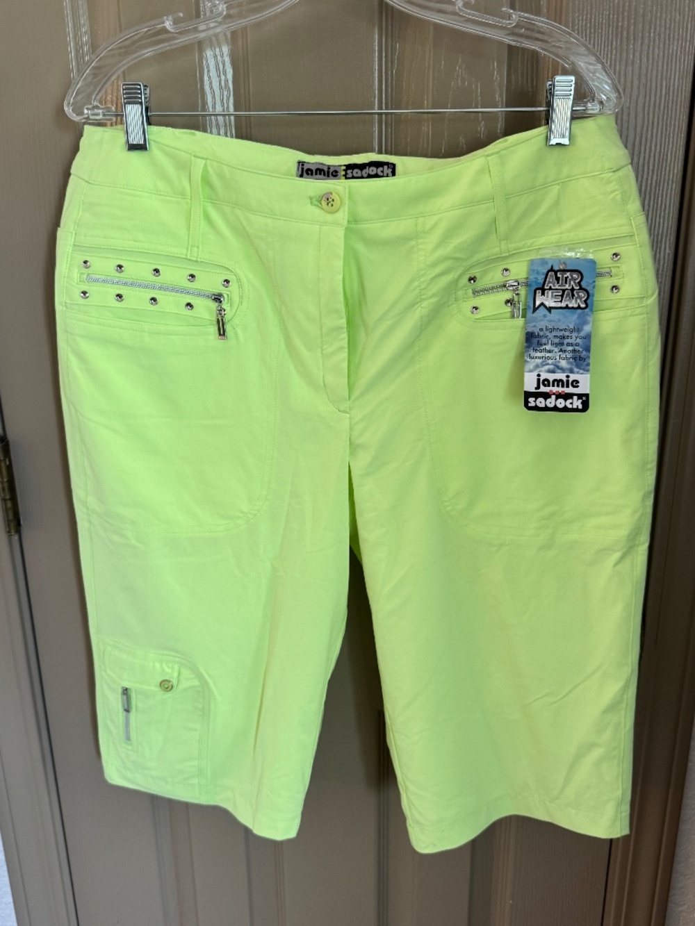 NWT Jaime Sadock Air Wear shorts lined yellow Sz 12